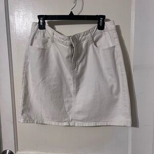 Tommy Hilfiger White Denim Mini Skirt